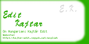 edit kajtar business card